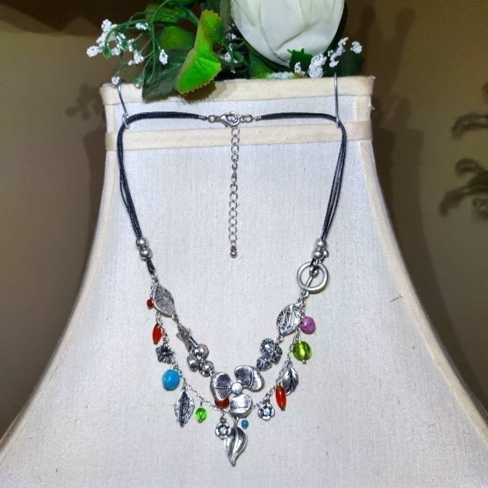 Vintage Silver Beaded Necklace.​​​​​​​